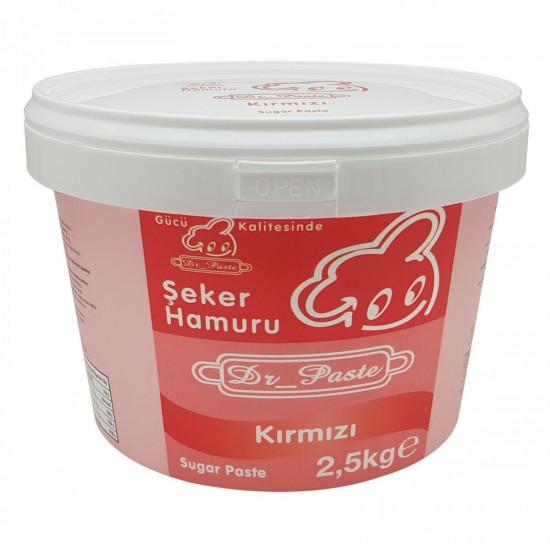 Dr.Paste Şeker Hamur Kırmızı 2,5 Kg