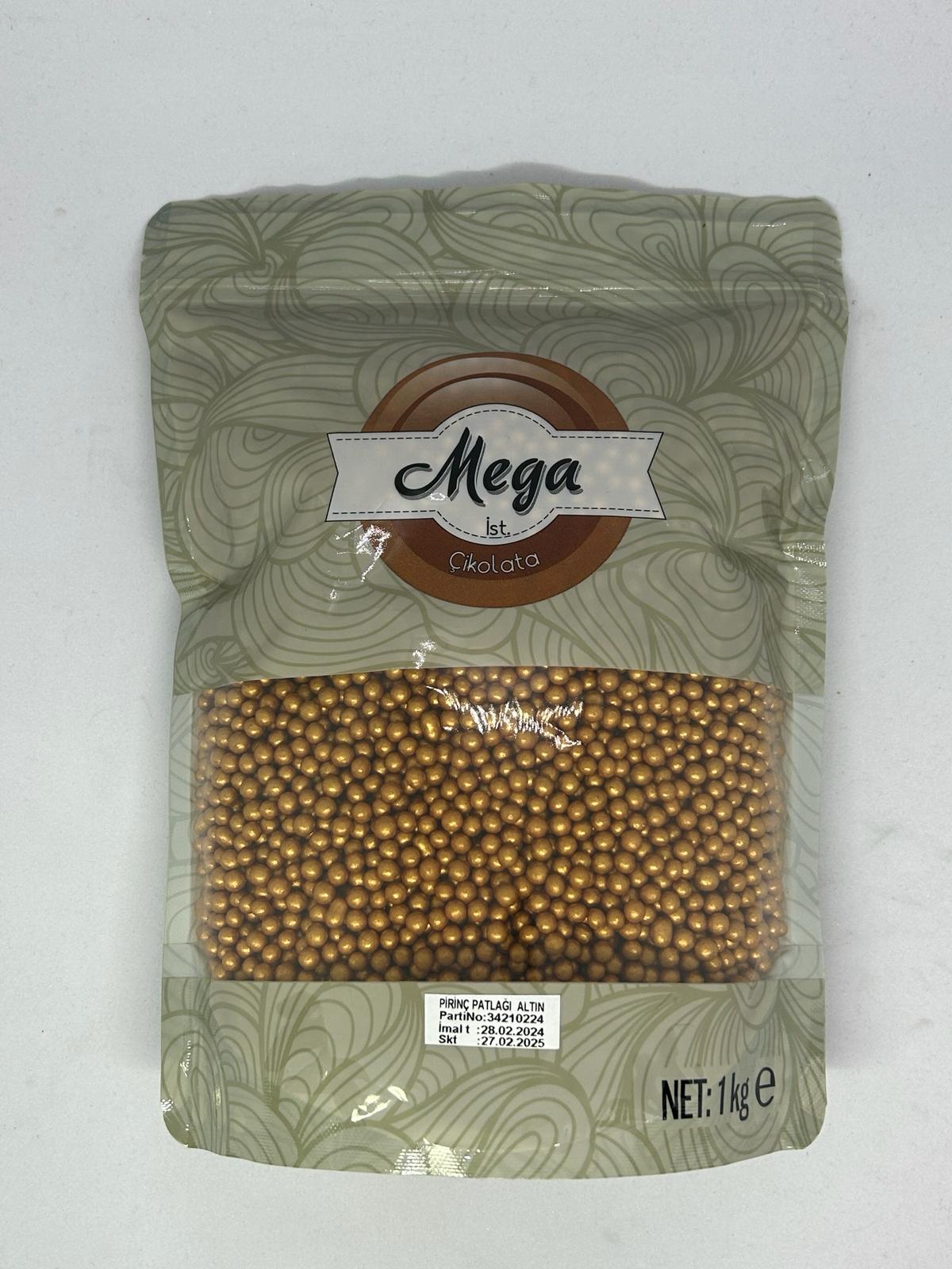 Mega Çikolata Pirinç Patlağı Altın 1 Kg